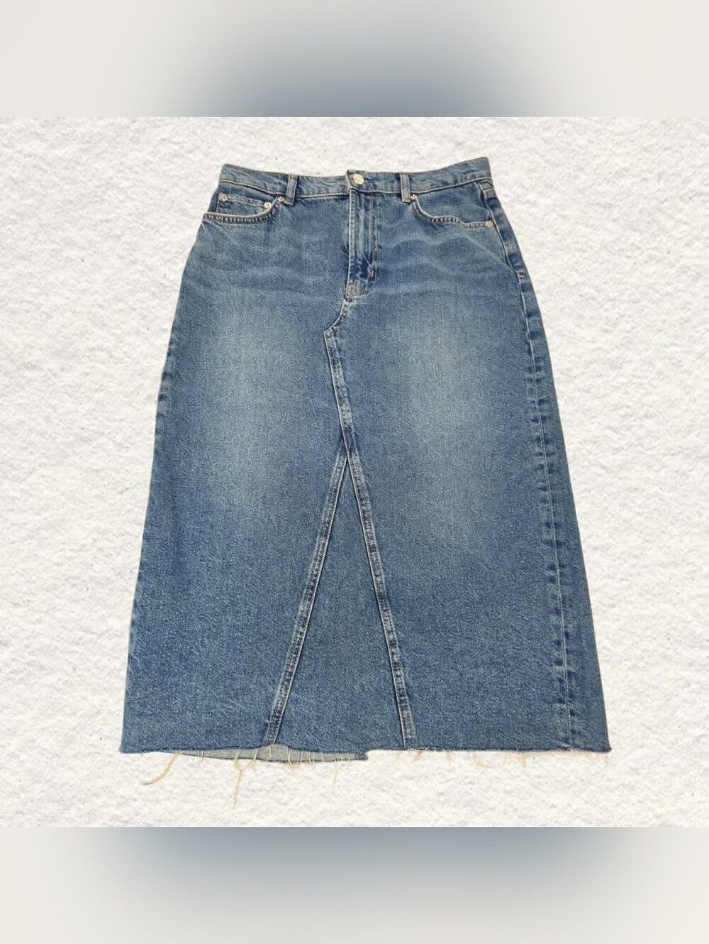 Rails Denim Straight Leg Skirt in Blue Wash